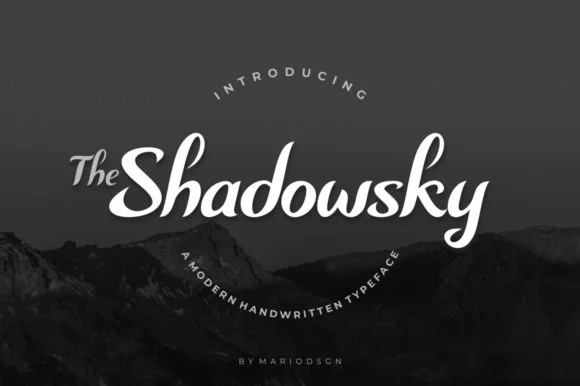 Shadowsky Font by MarioDsgn β Script Handwritten Font