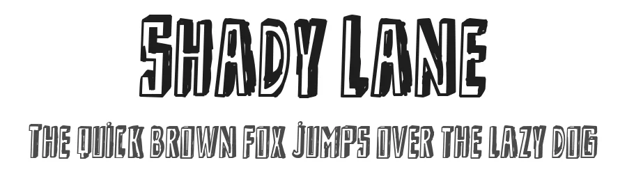 Shady Lane by paintblack — Decorative Font