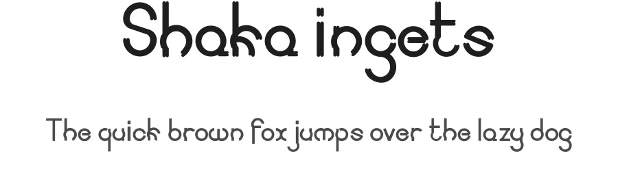 Shaka ingets by Indra Gunawan — Decorative Font