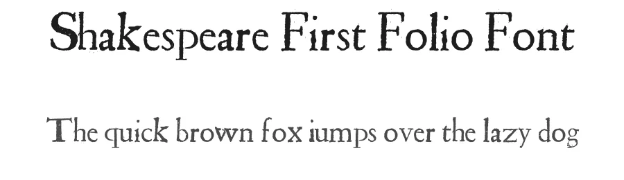 Shakespeare First Folio Font