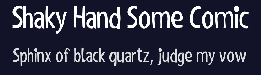 Shaky Hand Some Comic by Manuel Viergutz | Typo Graphic Design — Decorative Font — thumbnail 2