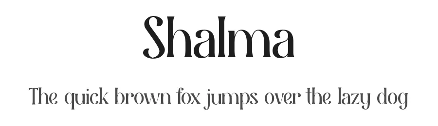 Shalma by Tokopress — Serif Font