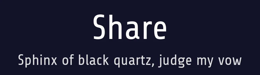 Share by Ralph Oliver du Carrois — Sans Serif Font — thumbnail 2