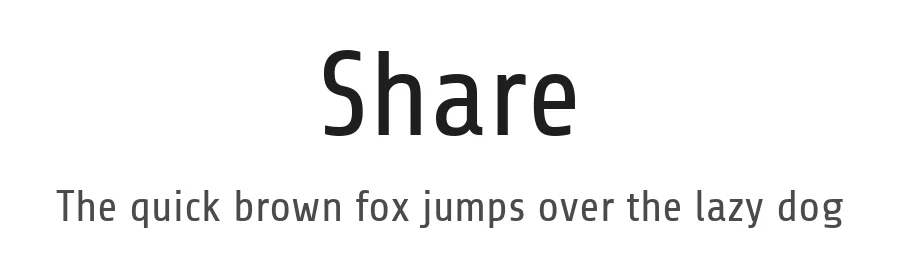 Share by Ralph Oliver du Carrois β Sans Serif Font