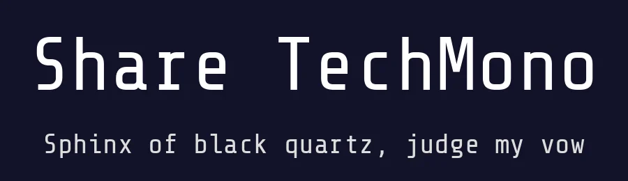 Share TechMono by Ralph Oliver du Carrois — Sans Serif Font — thumbnail 2