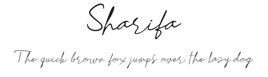 Sharifa by Ishmael Studio β Script Handwritten Font