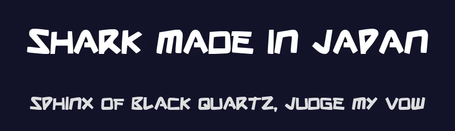 Shark Made In Japan by Aryel Filipe — Decorative Font — thumbnail 2
