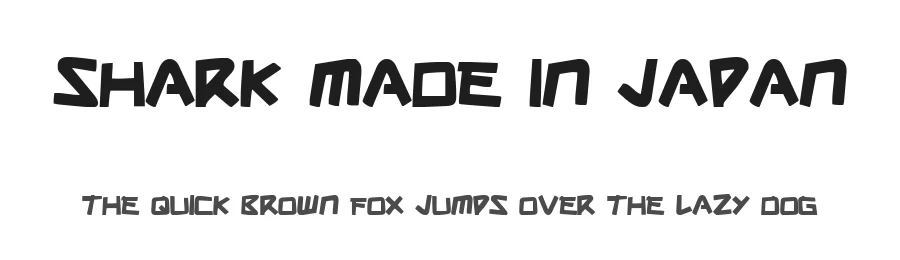 Shark Made In Japan by Aryel Filipe — Decorative Font