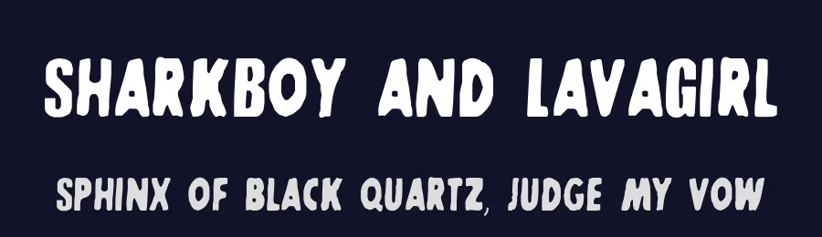 SharkBoy and LavaGirl by KiddieFonts — Decorative Font — thumbnail 2