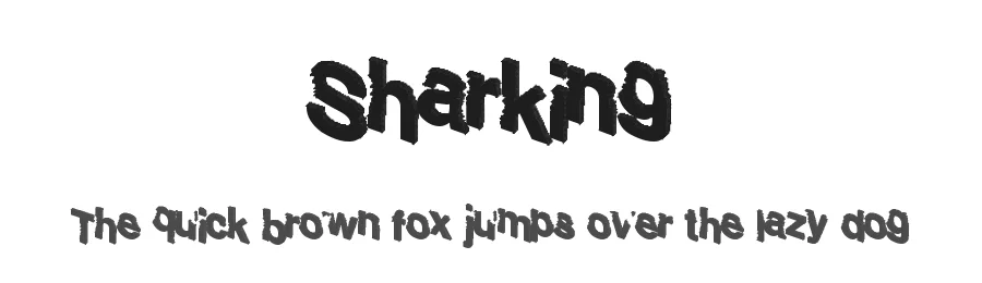 Sharking by Xerographer Fonts — Decorative Font