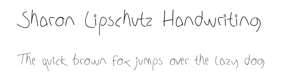 Sharon Lipschutz Handwriting