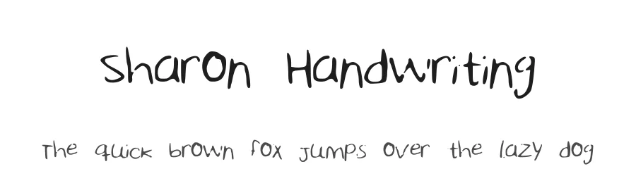 Sharon Handwriting