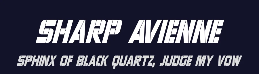 Sharp Avienne by Pixel Sagas — Decorative Font — thumbnail 2