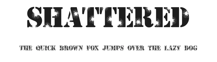 Shattered by TracerTong Fontworks — Decorative Font