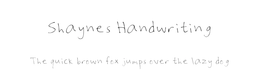 Shaynes Handwriting