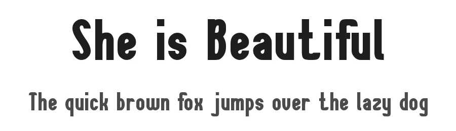 She is Beautiful by weknow β Sans Serif Font
