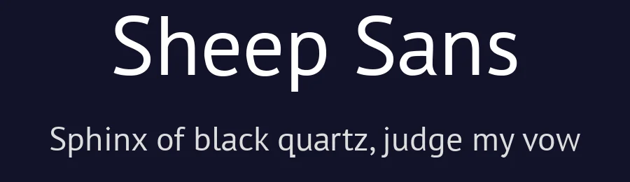 Sheep Sans by Álvaro Thomáz — Sans Serif Font — thumbnail 2