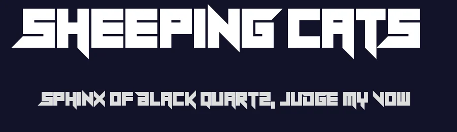 Sheeping Cats by Chequered Ink — Display Font — thumbnail 2