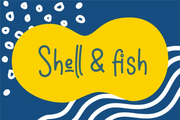 Shell & Fish Font by Toko Laris Djaja — Script Handwritten Font