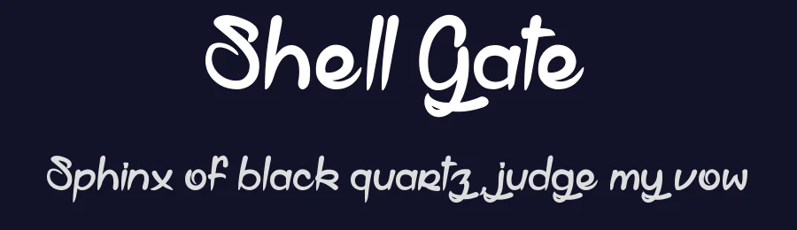 Shell Gate by dcoxy - Greg Medina — Script Handwritten Font — thumbnail 2