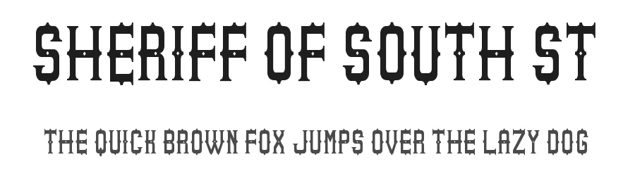 Sheriff of South St by Southype — Decorative Font