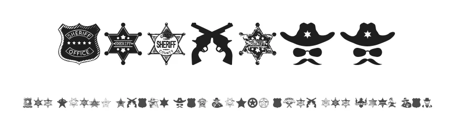 Sheriff by Woodcutter — Dingbats Font
