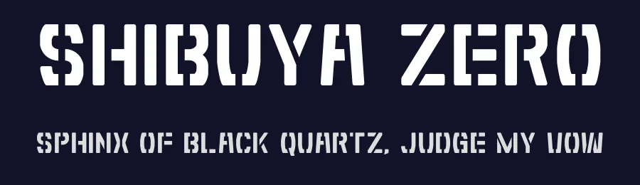 Shibuya Zero by Goma Shin — Decorative Font — thumbnail 2