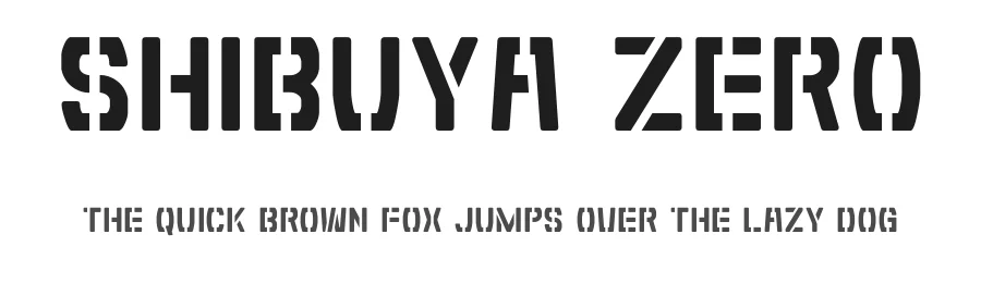Shibuya Zero by Goma Shin — Decorative Font