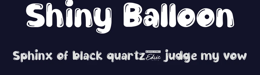 Shiny Balloon by Edric Studio — Decorative Font — thumbnail 2