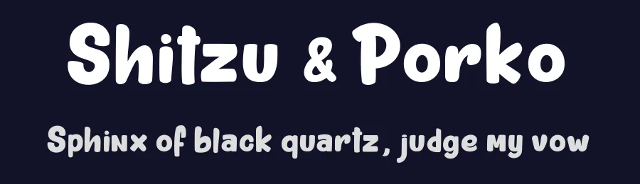 Shitzu & Porko by dcoxy - Greg Medina — Decorative Font — thumbnail 2