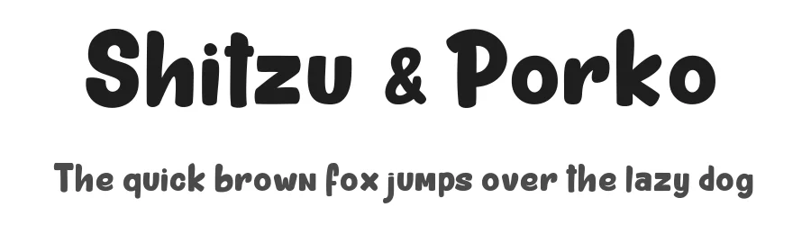 Shitzu & Porko by dcoxy - Greg Medina — Decorative Font