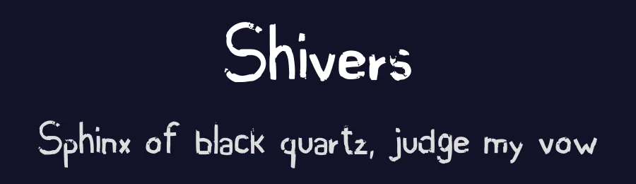 Shivers by XanaNouille — Decorative Font — thumbnail 2
