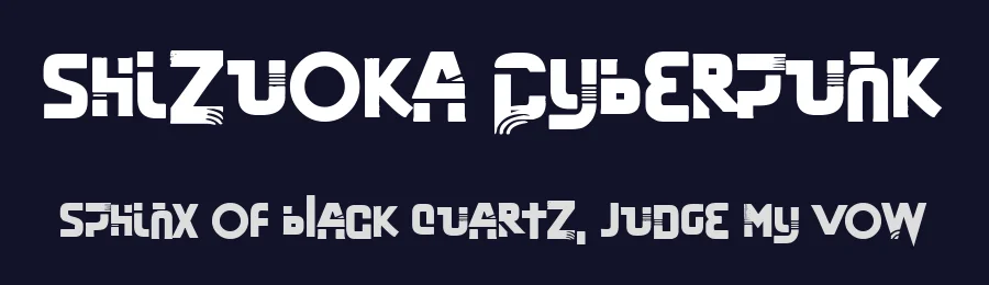 Shizuoka Cyberpunk by Chequered Ink — Decorative Font — thumbnail 2