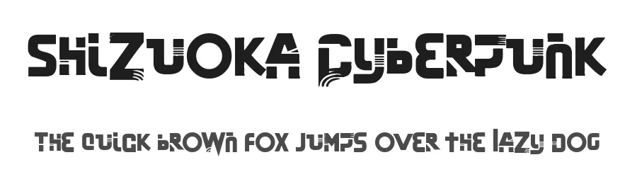 Shizuoka Cyberpunk by Chequered Ink β Decorative Font