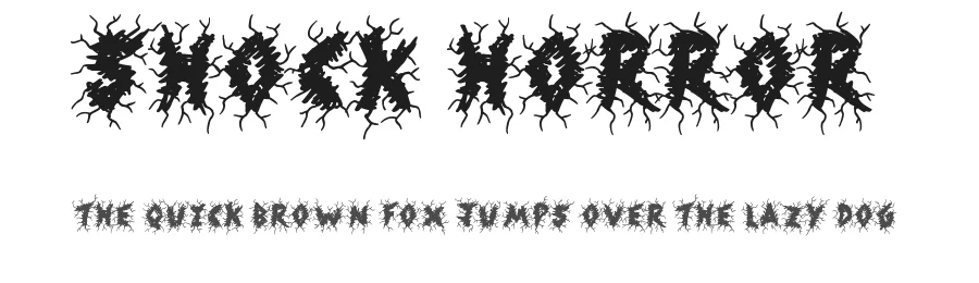 Shock Horror by JSH creates β Decorative Font