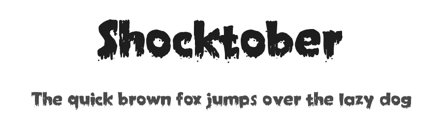 Shocktober by Jeff Bensch — Decorative Font