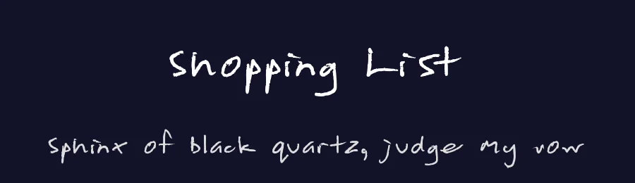 Shopping List by someone that wishes to stay anonymous — Script Handwritten Font — thumbnail 2