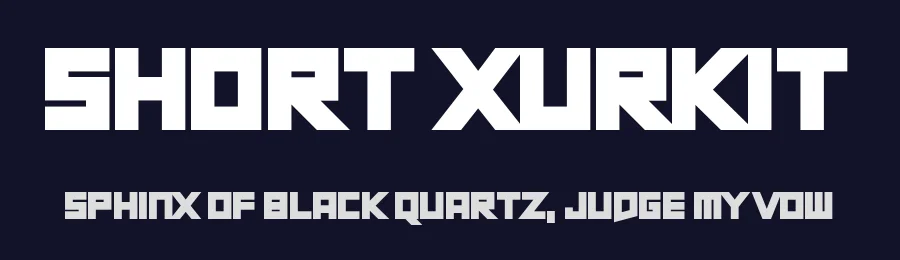 Short Xurkit by Chequered Ink — Display Font — thumbnail 2