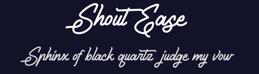 Shout Ease by Vunira Design — Script Handwritten Font — thumbnail 2