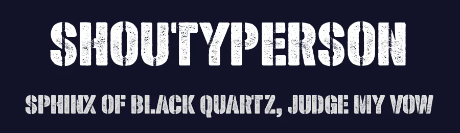 Shoutyperson by Chequered Ink — Decorative Font — thumbnail 2