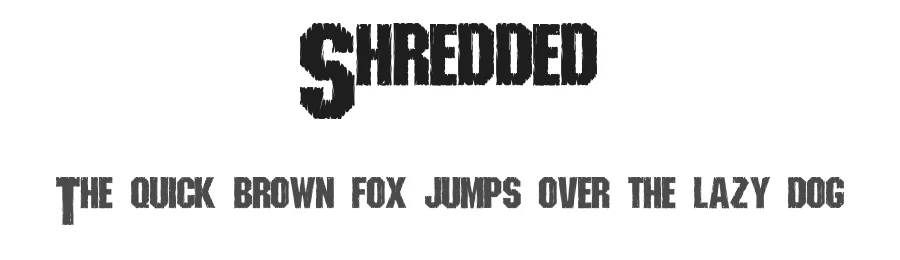 Shredded by TracerTong Fontworks β Decorative Font