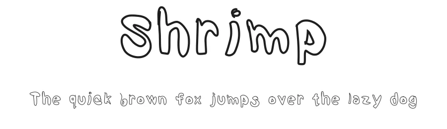 Shrimp by Dale Geyer III — Decorative Font