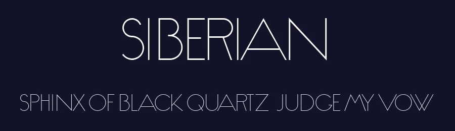 Siberian by Vladimir Nikolic — Sans Serif Font — thumbnail 2