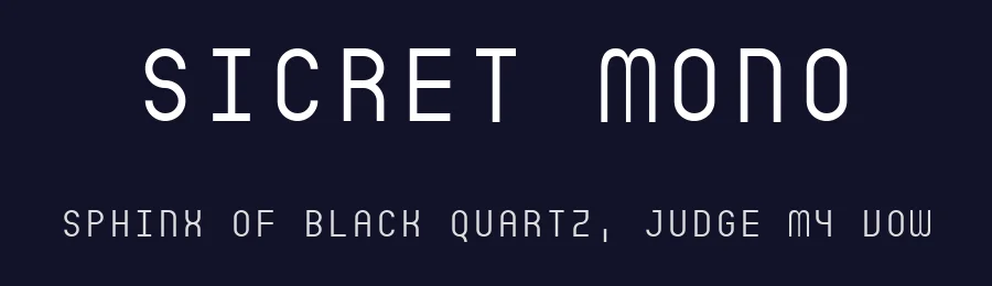 Sicret Mono by Måns Grebäck — Sans Serif Font — thumbnail 2