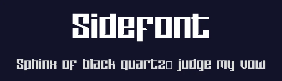 Sidefont by Rainbomb Studio — Display Font — thumbnail 2