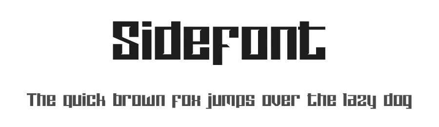 Sidefont by Rainbomb Studio — Display Font