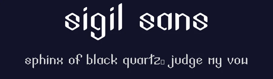 Sigil Sans by Grant Hasbrouck — Decorative Font — thumbnail 2