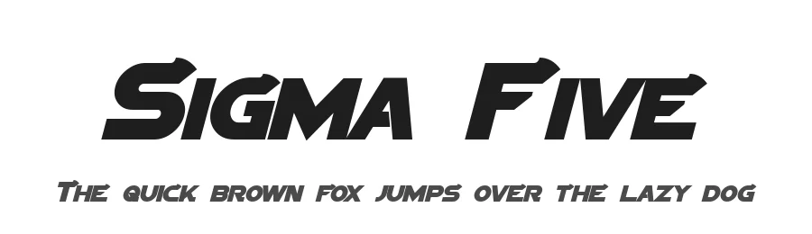 Sigma Five by Pixel Sagas — Display Font