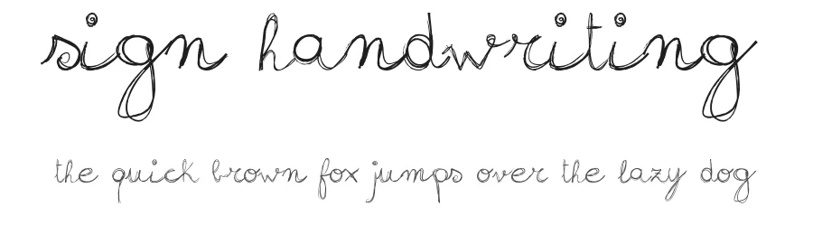 Sign Handwriting