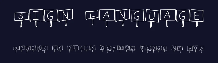 Sign Language by Shelley Evans — Decorative Font — thumbnail 2